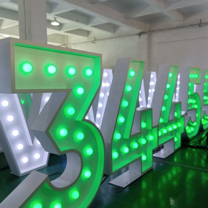 Factory Wholesale Professional Big Led Light Birthday Numbers Led Marquee Letters Party Supplies Light Up Numbers