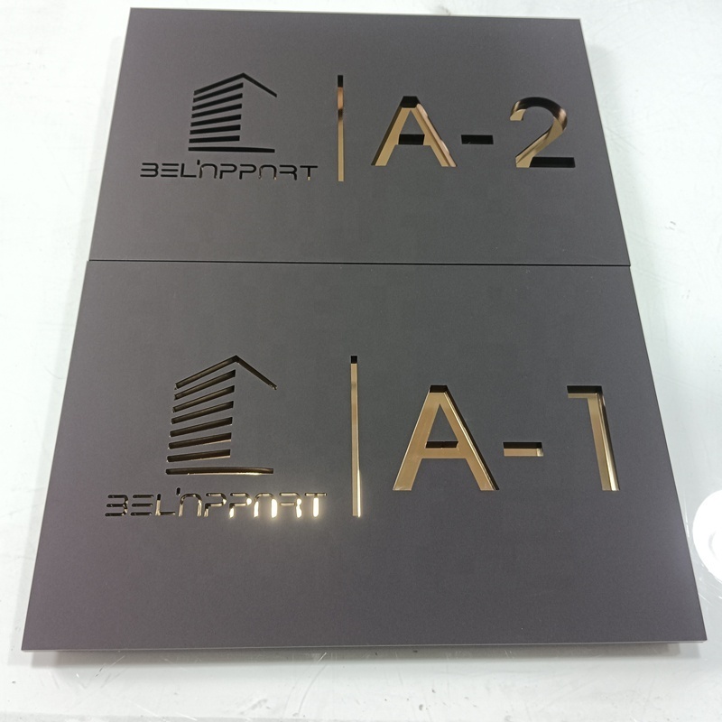 Kexian Manufacture Customized Door Plates Address Plaques Street Number Display Board House Number Plate