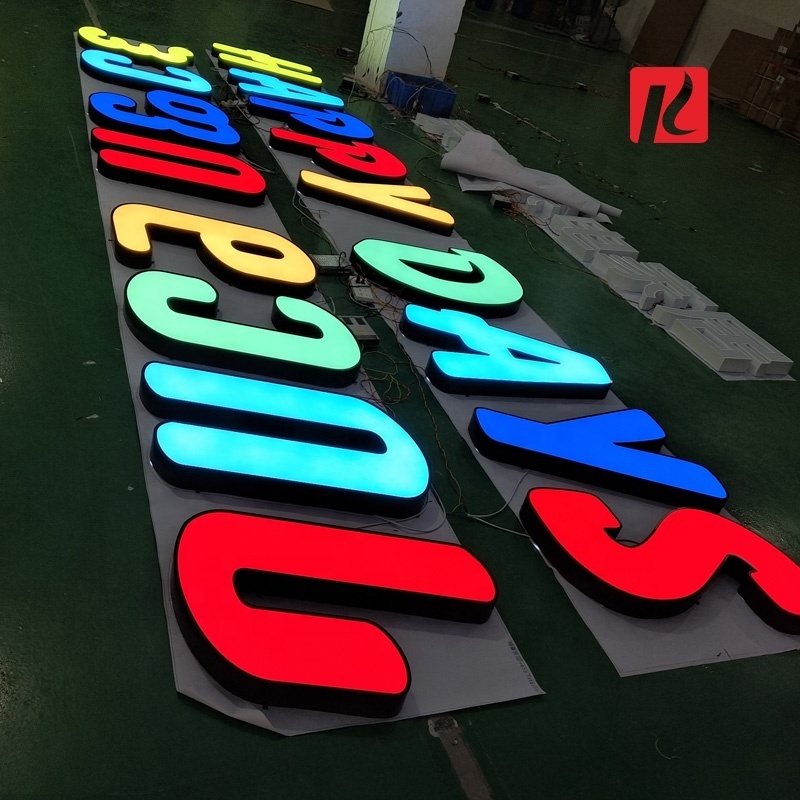 Kexian Customized Outdoor Led Sign Large Acrylic Letters 3d Led Acrylic Business Sign LED Channel Letters For Company Store Shop