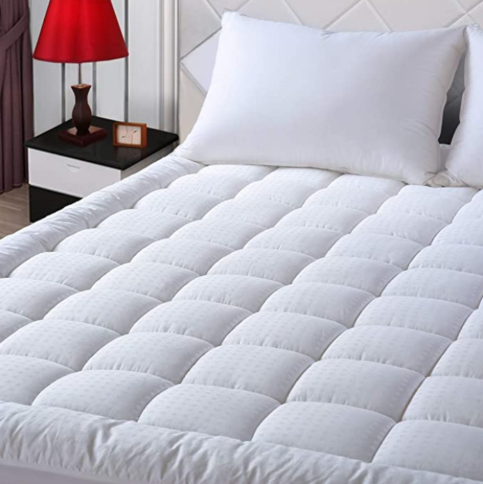 Mattress Topper Protector Hotel Quiltedwaterproof Mite Protection Cotton Bed Protection Pad Bed Mat Quilted 100%COTTON Durable