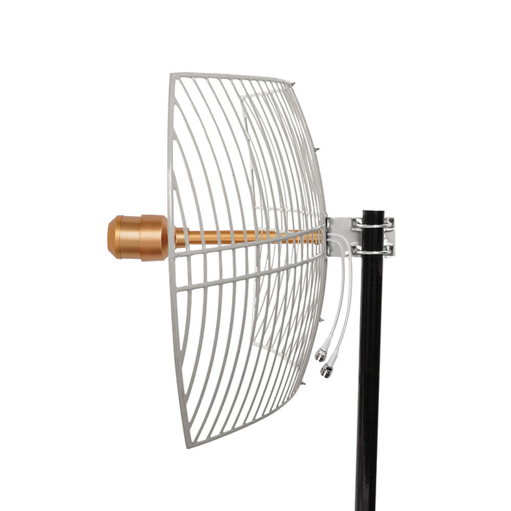 2023 Hot Sale 1700-2700MHz 3G 4G LTE Grid Parabolic Antenna Outdoor 24dBi High Gain Long Range MIMO Parabolic Grid Antennas