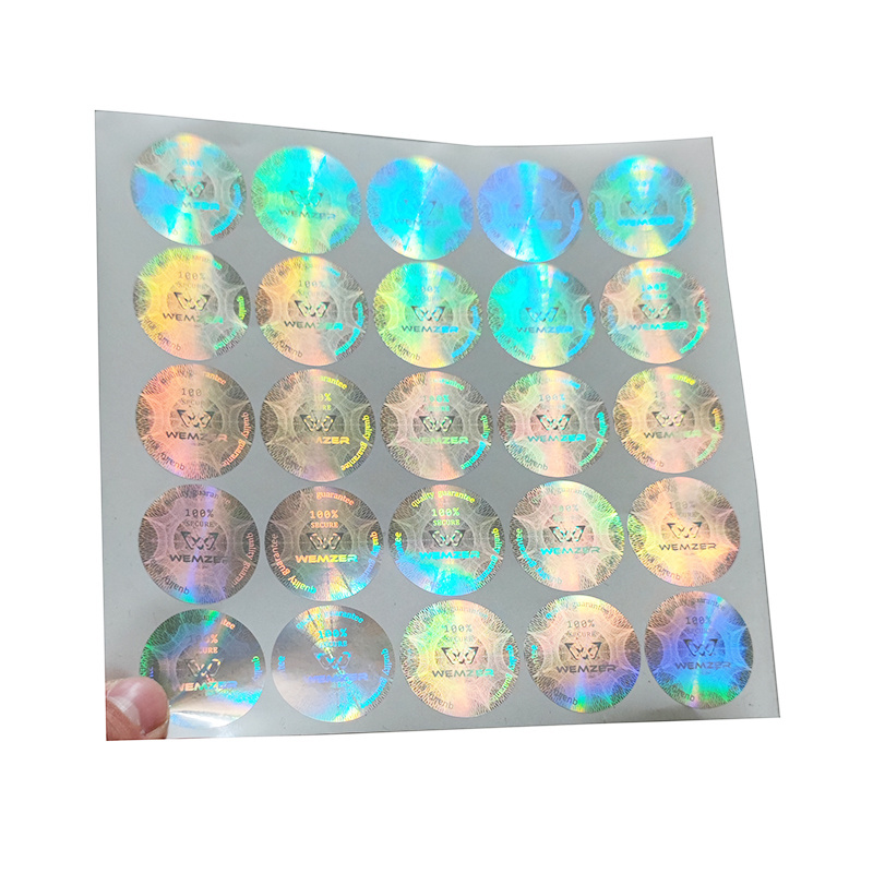 Custom 3D Seal Void Hologram Sticker Security Sheet Roll Hologram Sticker Serial Number Embossed Hologram Label Security