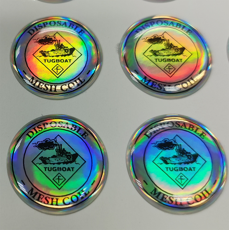 Custom 3d Epoxy Resin Holographic Label Printed Strong Adhesive Waterproof Domed Sticker Clear Epoxy Resin Dome Stickers