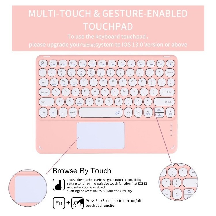 Wireless Keyboard With Touchpad For iPad 10.9 Inch 10th Gen 2022 For iPad 10 Generation Keyboard Case With Pencil Holder