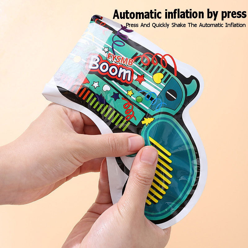 New HolidayWedding Birthday Party Toys Safty Toy Gun Inflatable Pistol Fireworks Party Popper Gun