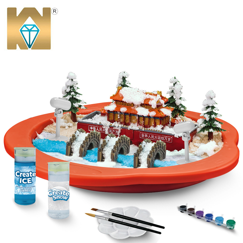 KUNYANG TOYS New Educational Snow Making Painting Toys Stem DIY Science Kit For Kids