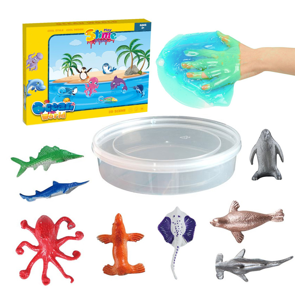 Sand Tree Sea Animals Accessories DIY Making Kit Slime Glue With Non Toxic Material