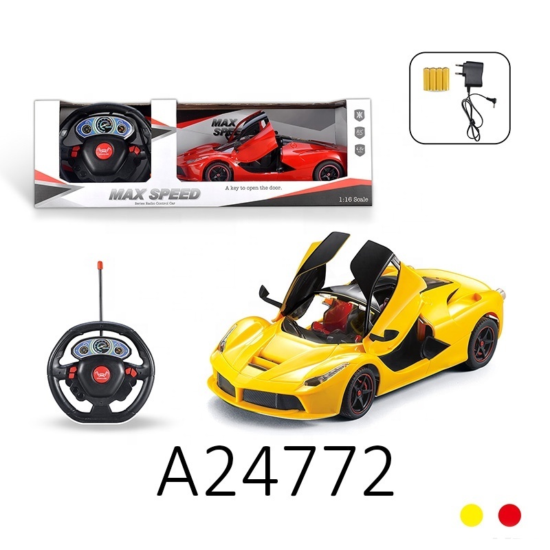 KUNYANG newest design 1:16 scale EN71 EN62115 rc steering wheel control max speed plastic toys cars with remote control