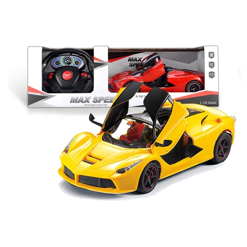 KUNYANG newest design 1:16 scale EN71 EN62115 rc steering wheel control max speed plastic toys cars with remote control