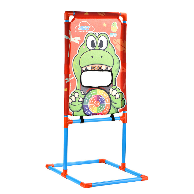 KUNYANG outdoor kids children sports game animal design stand excellent shelf flying sticky disc balls dart board toy