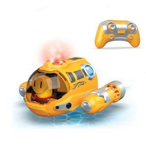 Plastic Toys Cartoon Remote Control Boat RC Boat Submarine Remote Control Spray Motorboat