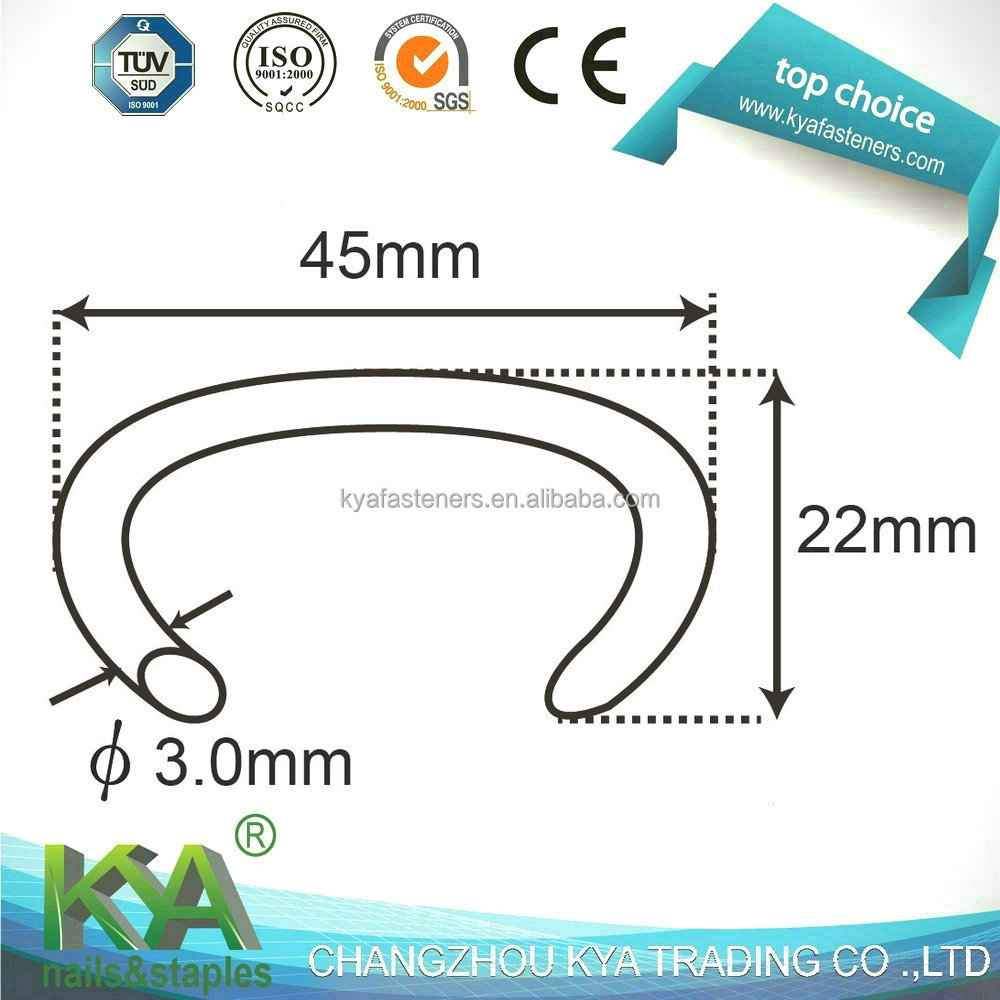 C45 Stainless Steel Hog Ring Staple for fence wire.