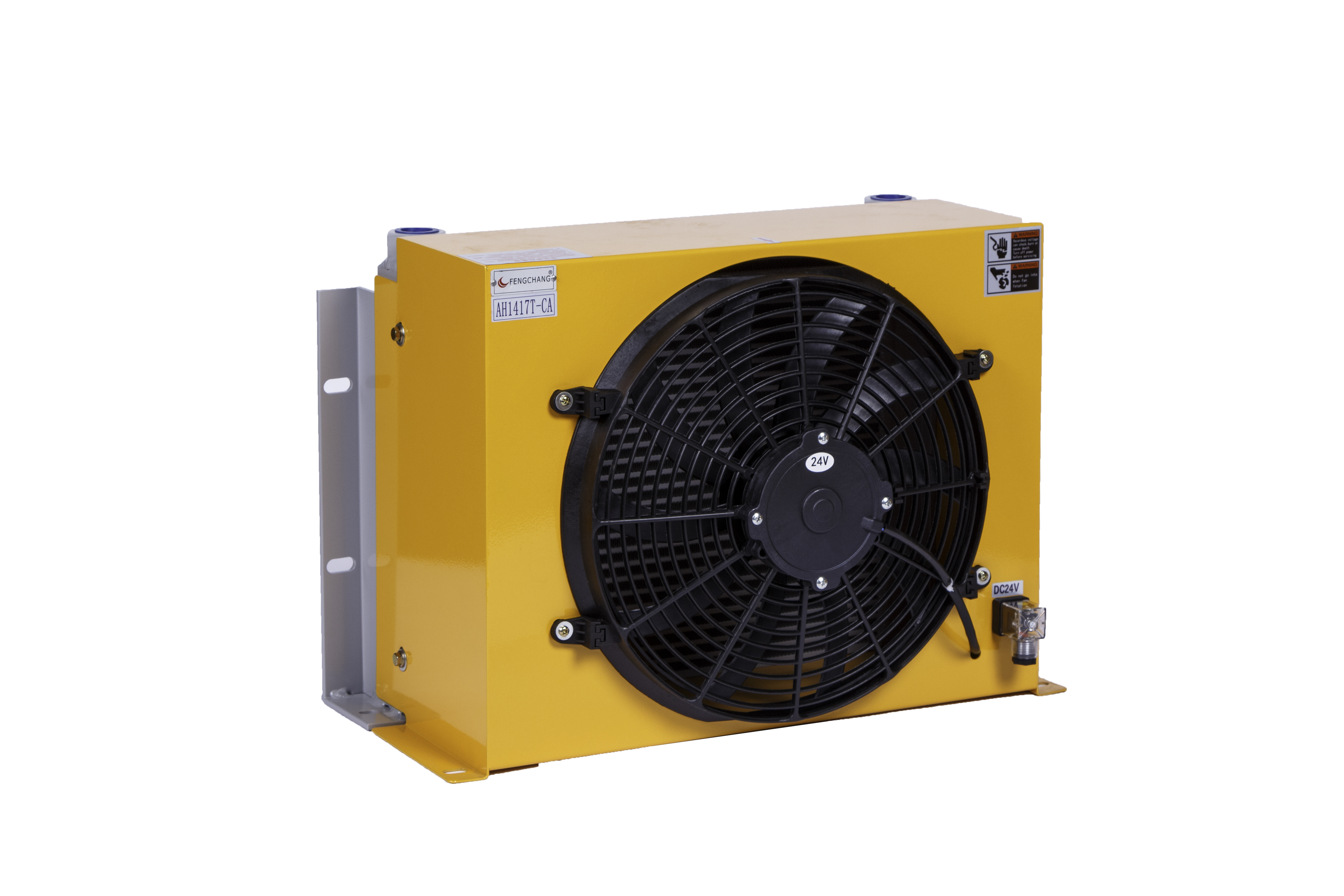 AH1417 12V 24V  AC220V AC380V Aluminum Plate Fin Heat Exchanger Hydraulic Oil Cooler With Fan