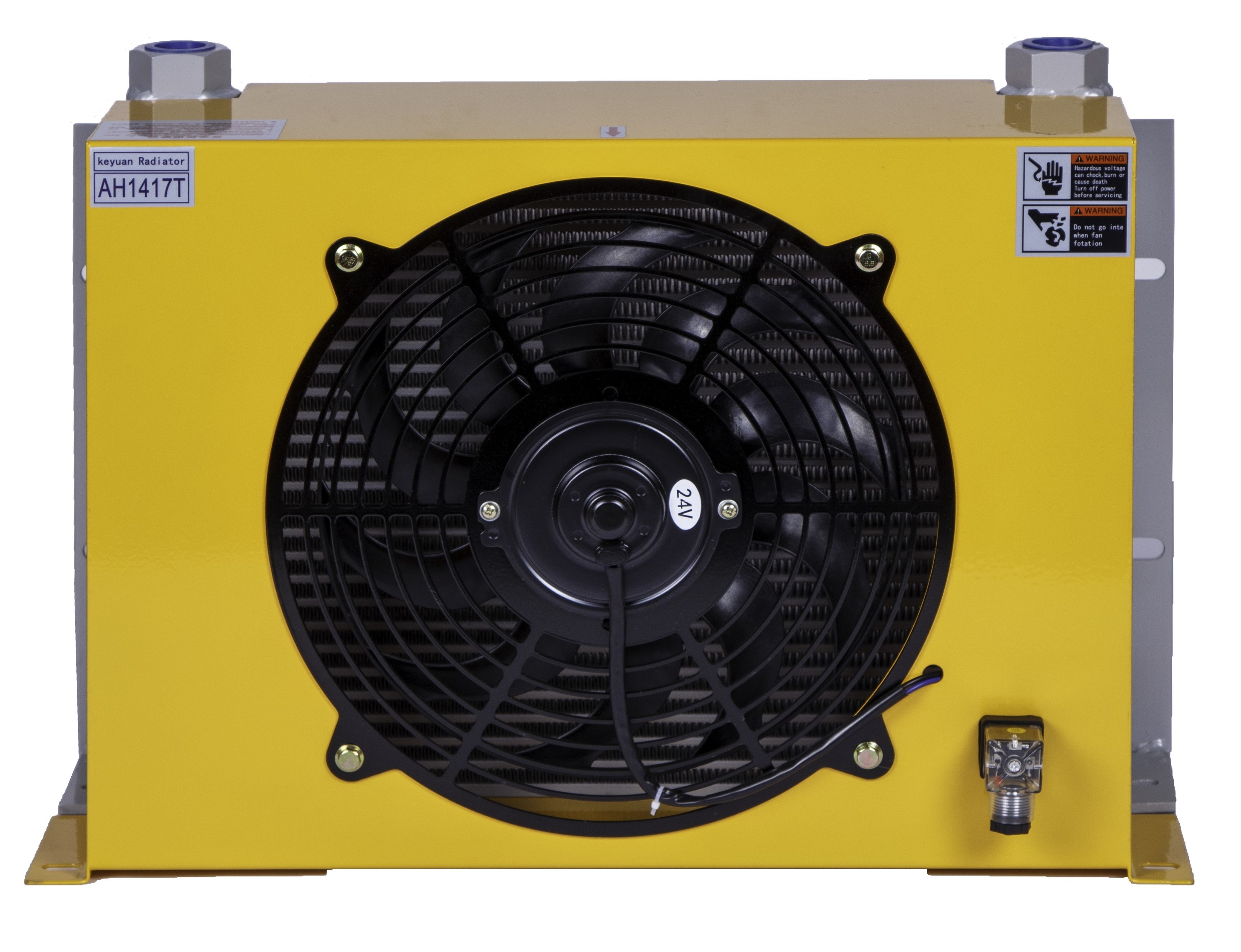 AH1417 12V 24V  AC220V AC380V Aluminum Plate Fin Heat Exchanger Hydraulic Oil Cooler With Fan