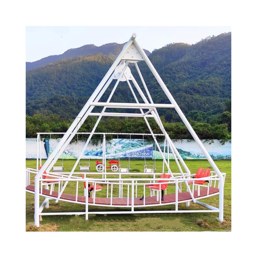 Outdoor carnival amusement theme park swing ride fairground kids mini pirate ship