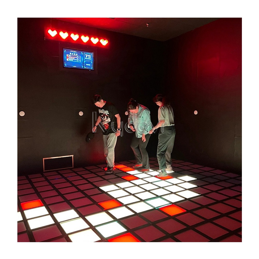 Amusement sport reaction active interactive game room led light floor 30x30cm indoor outdoor activity games for children