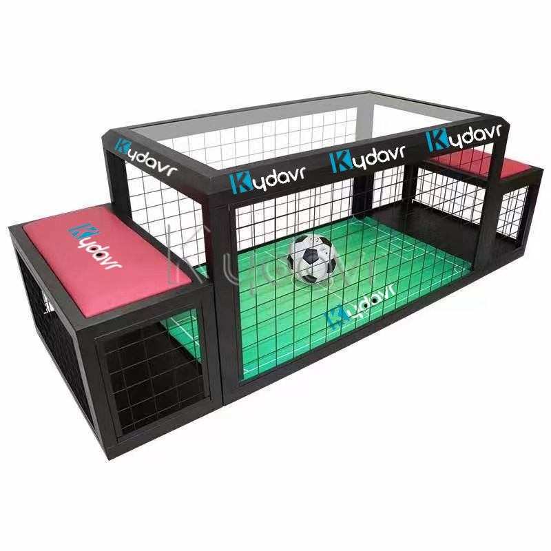 Indoor sports reaction game mini 2 chairs players speed response training arcade interactive subsoccer football table