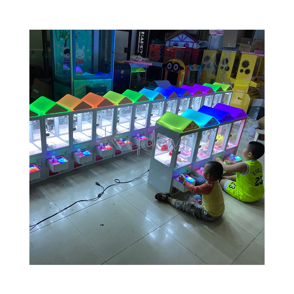 Electronic custom coin operated arcade crane grabbing plush dolls toys game mini claw machine toy prizes for kids