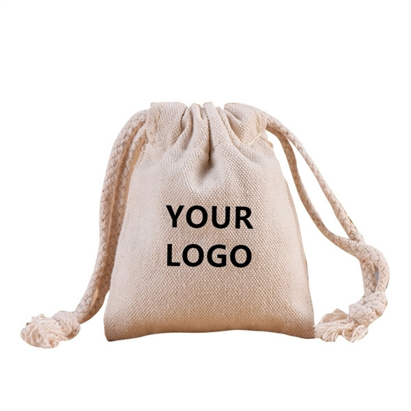 Compact Canvas Bag with Drawstring Closure Versatile, Durable, and Ideal for Small Items and Gifts 3.5 x 4.7 Inch