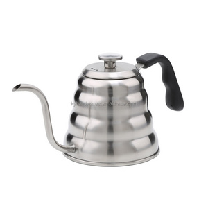 stainless steel coffee drip kettle with thermometer for pour-over coffee