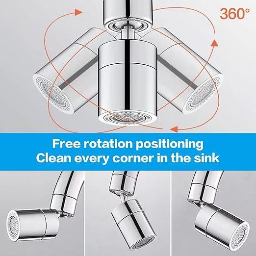 Online Shop 360 Degree Swivel Dual Function Sink Water Saving Faucet Tap Aerator Adapter