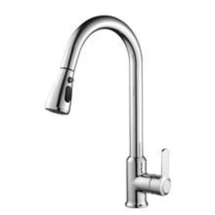 factory custom luxury deck-mounted 2 modes adjustable pull out kitchen faucets mixers taps and faucets for kitchen sink