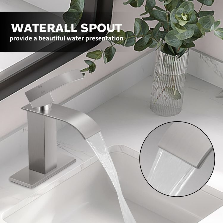 custom luxury silver single hole basin faucet bathroom sink faucet hot and cold water mixer taps for hotel apartment