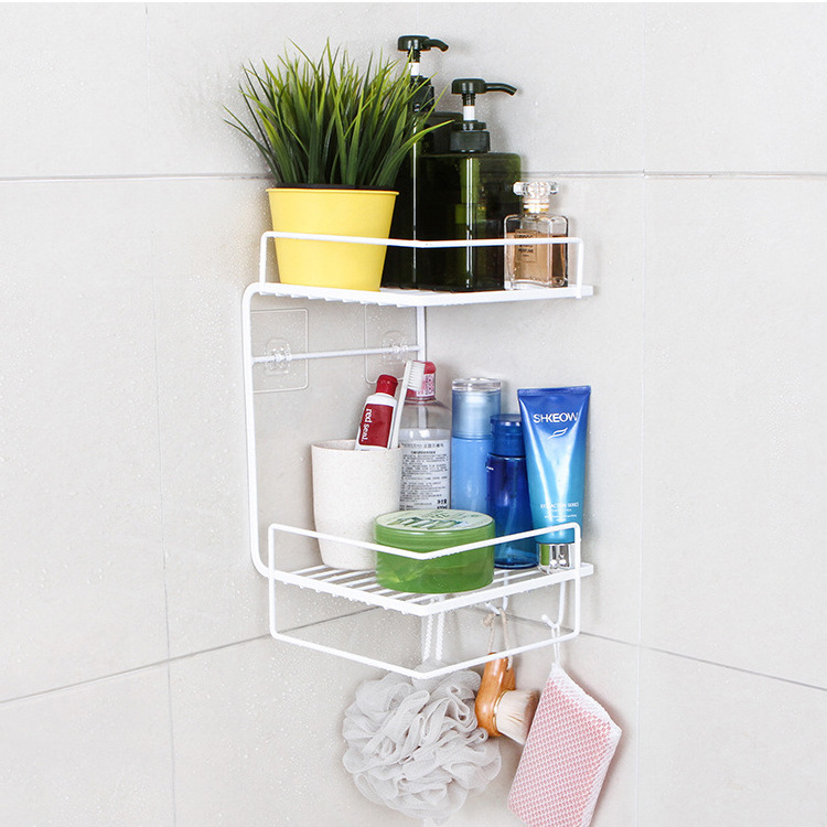 manufacturer custom black white wall shower caddy organizer bathroom storage shelves stainless steel for bathroom storage