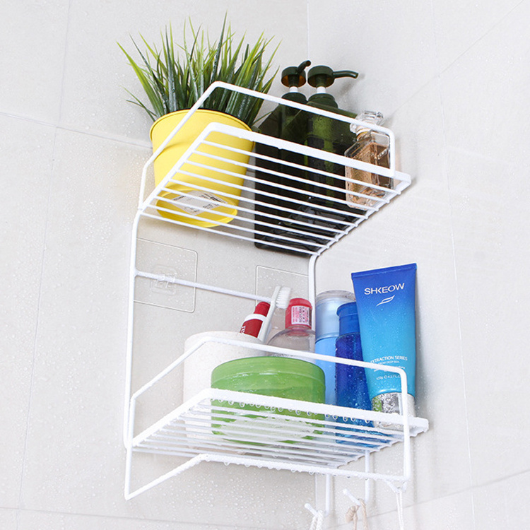 manufacturer custom black white wall shower caddy organizer bathroom storage shelves stainless steel for bathroom storage