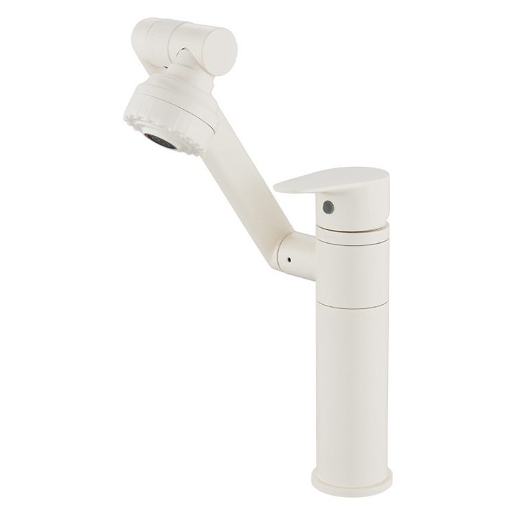 suppliers custom white 1080 degree swivel faucet for bathroom sink multi-purpose splash filter faucet single handle