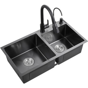 factory custom farmstyle farm house kitchen sink double bowl farmhouse apron stainless steel kitchen sink for sale in bangladesh