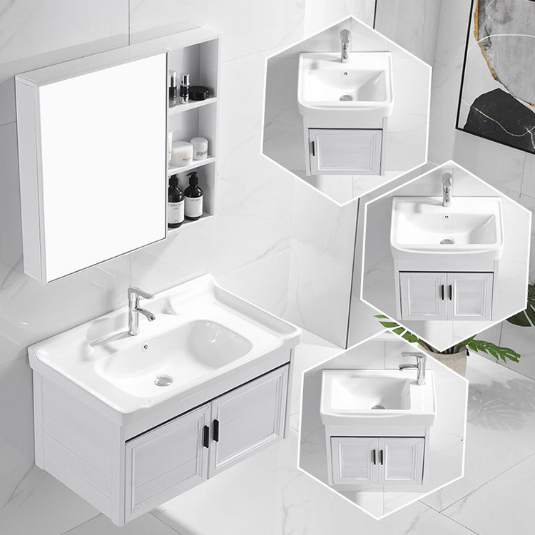 manufacturer custom luxury wall hung bathroom cabinet wash basin ceramic sink bathroom vanity cabinet sink set with counter top