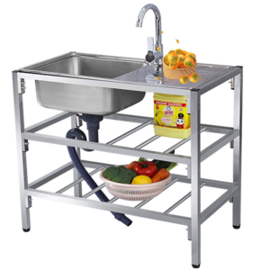 manufacturer custom portable free standing kitchen sink industrial commercial kitchen sink stainless steel with bracket