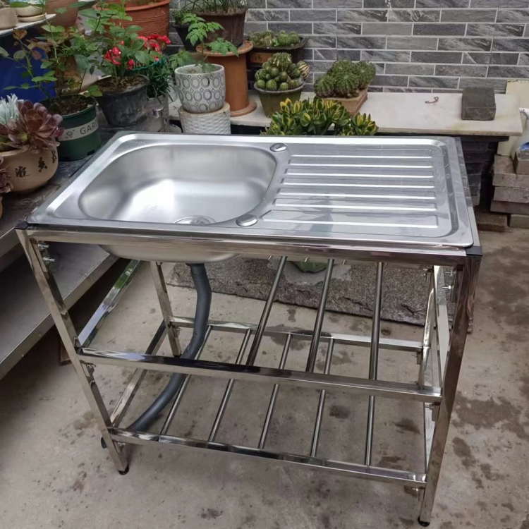 manufacturer custom portable free standing kitchen sink industrial commercial kitchen sink stainless steel with bracket