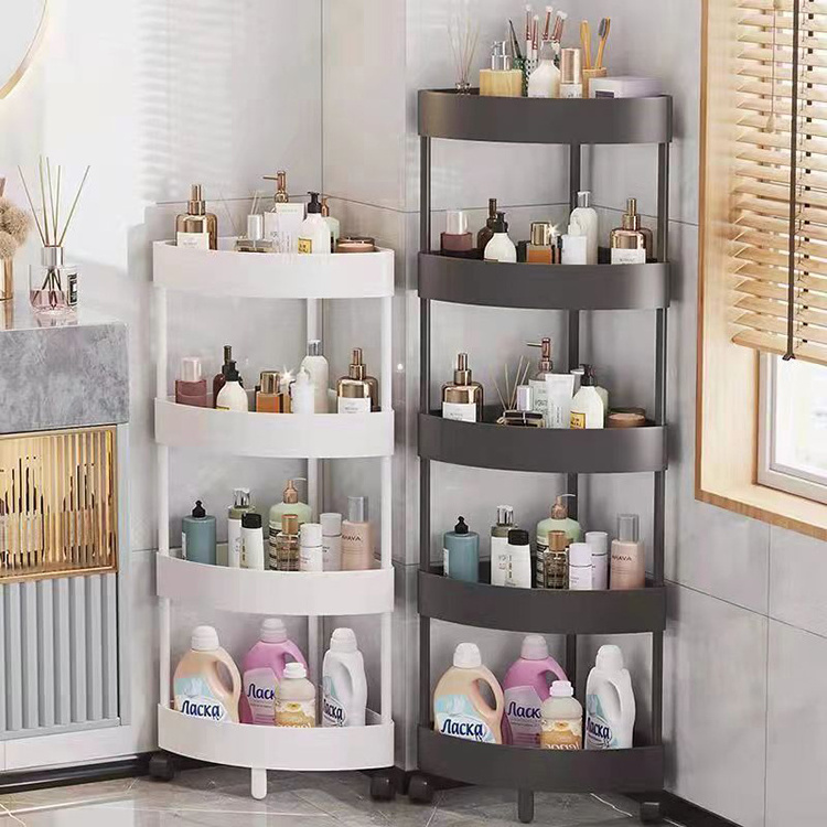 factory custom 3 tier 4-tier plastic stand up shower caddy bathroom shower free standing shelf corner organizer rack