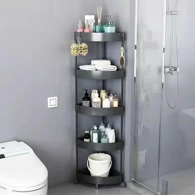 factory custom 3 tier 4-tier plastic stand up shower caddy bathroom shower free standing shelf corner organizer rack