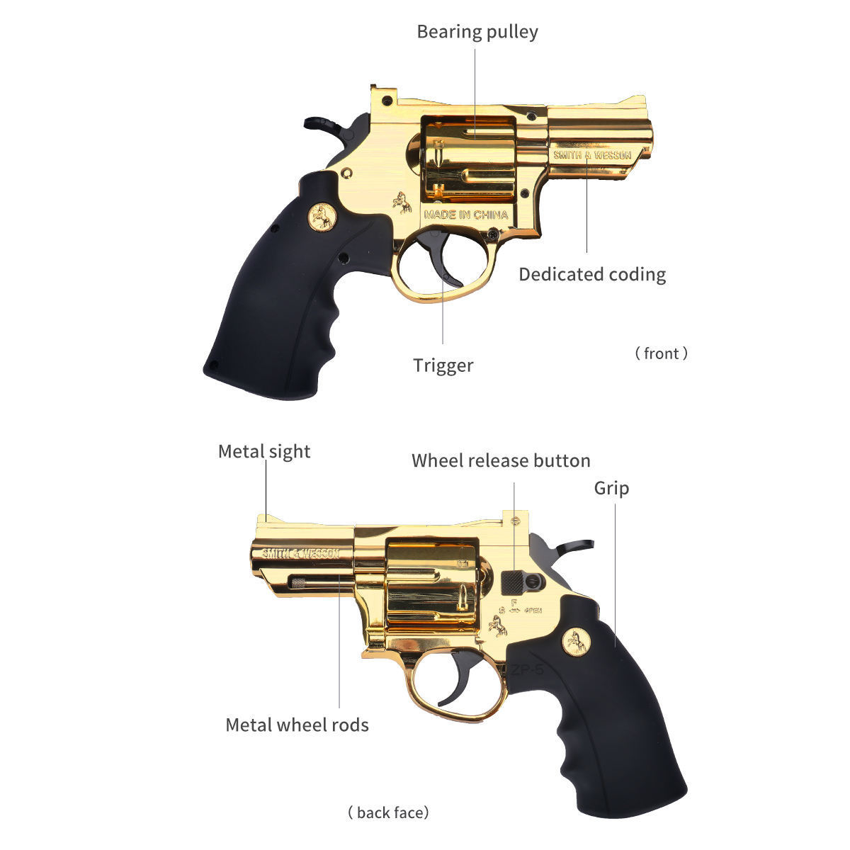 Simulation toy gun model fire small pistol children gift manual continuous revolver soft bullet gun