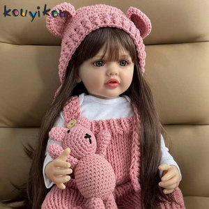 Kouyikou Bebe Reborn 24inch Plastic Silicone Newborn Baby Real Looking Reborn Baby Dolls