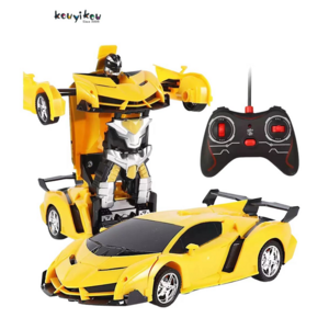 KYK Juguetes Para Ninos 2023 Remote Control Car One Button Transformation Radio Control Vehicle Car Robots Kid Toy