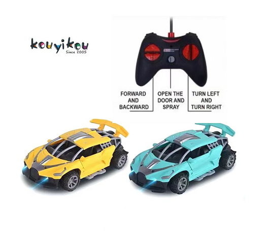 Kouyikou factory new design multifunction exquisite lighting radio door opening remote control car toy for children