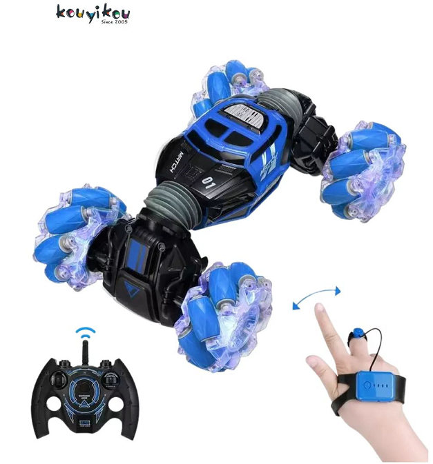 Kouyikou Hot Selling Wholesale 2.4G RC Torsion Stunt Car 360 Radio Control Electric Toy Double Side Drift Kids  RC Stunt Car Toy