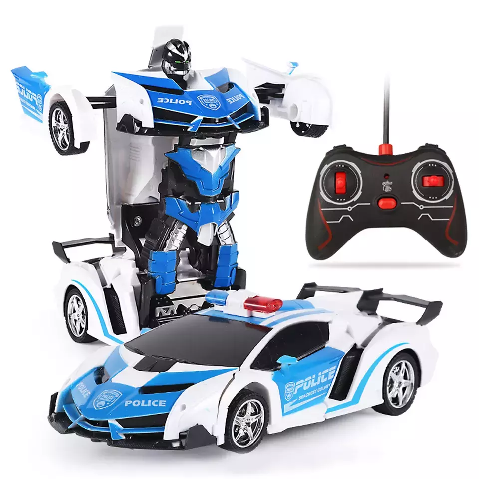 KYK Juguetes Para Ninos 2023 Remote Control Car One Button Transformation Radio Control Vehicle Car Robots Kid Toy