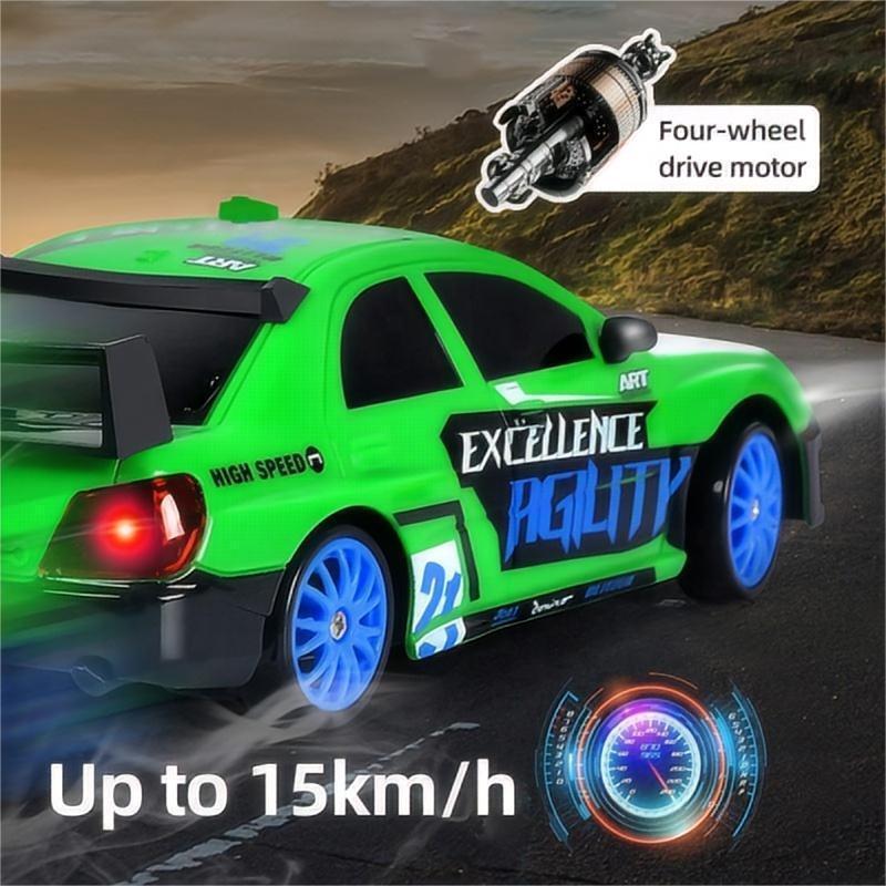 Kouyikou Factory 1:24 RC Drift Car 4WD 15km/h Remote Control Drift With Replaceable Tires And Obstacles Rc Racing Car