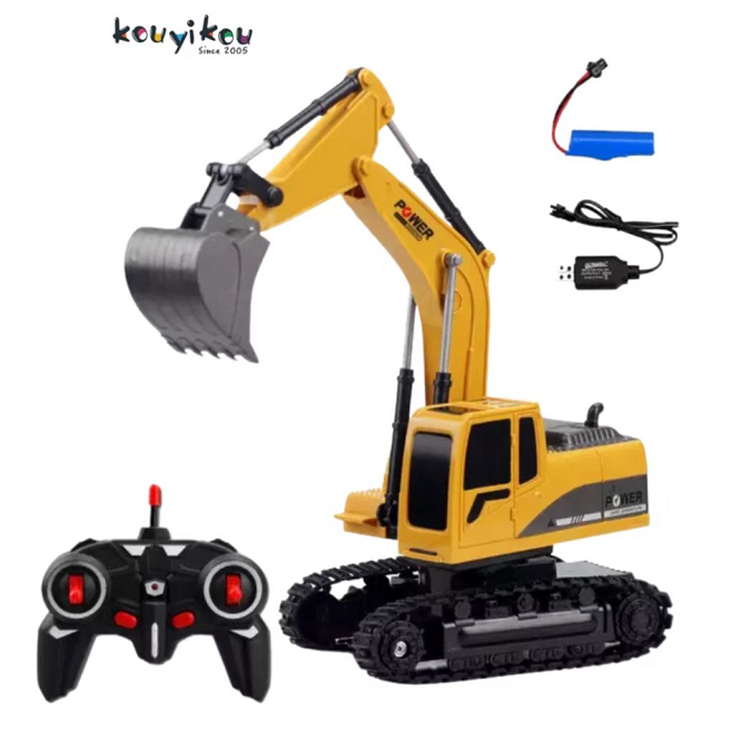 Kouyikou Factory Direct Sale Huina 1:16 Scale Driving RC Excavator Alloy Engineering Construction Digger Machine