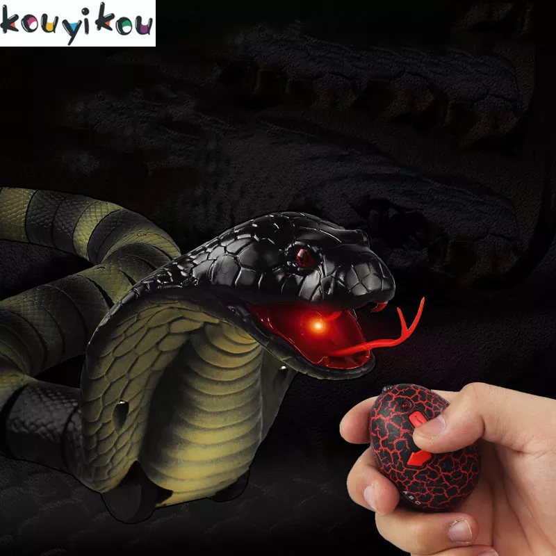 KYK New Product 2023 Realistic Remote Control Snake Plastic Snake RC Animal Toy Halloween Funny Kid Toy