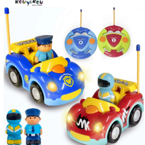 Kouyikou amazons best seller list rc remote control cars with music and lights police car mini car toy for kids