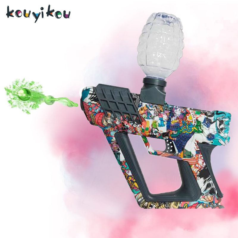 2023 Electric Auto Burst Pistol Quick Paintball Shooter Handgun Water Bomb Shoots Gun Toy