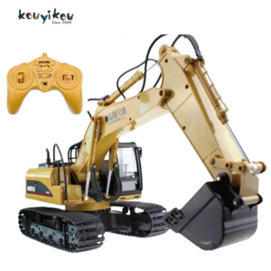 Kouyikou Factory Direct Sale Huina 1:16 Scale Driving RC Excavator Alloy Engineering Construction Digger Machine