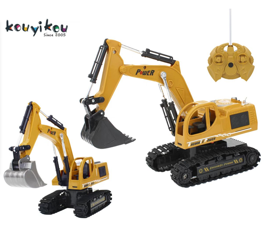 Kouyikou simulation remote control crawler excavator rc excavator full metal hydraulic children cars toys