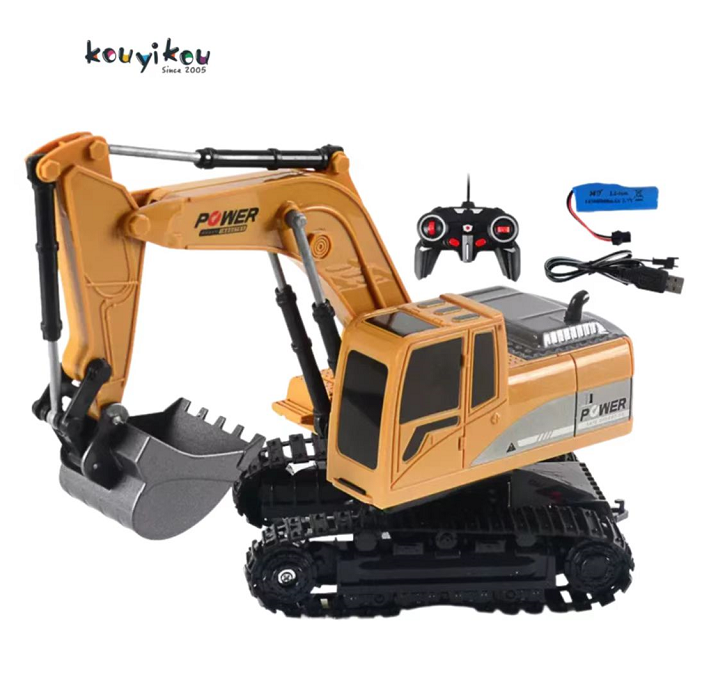 Kouyikou Factory Direct Sale Huina 1:16 Scale Driving RC Excavator Alloy Engineering Construction Digger Machine